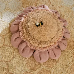 Pink Daisy Floor Cushion