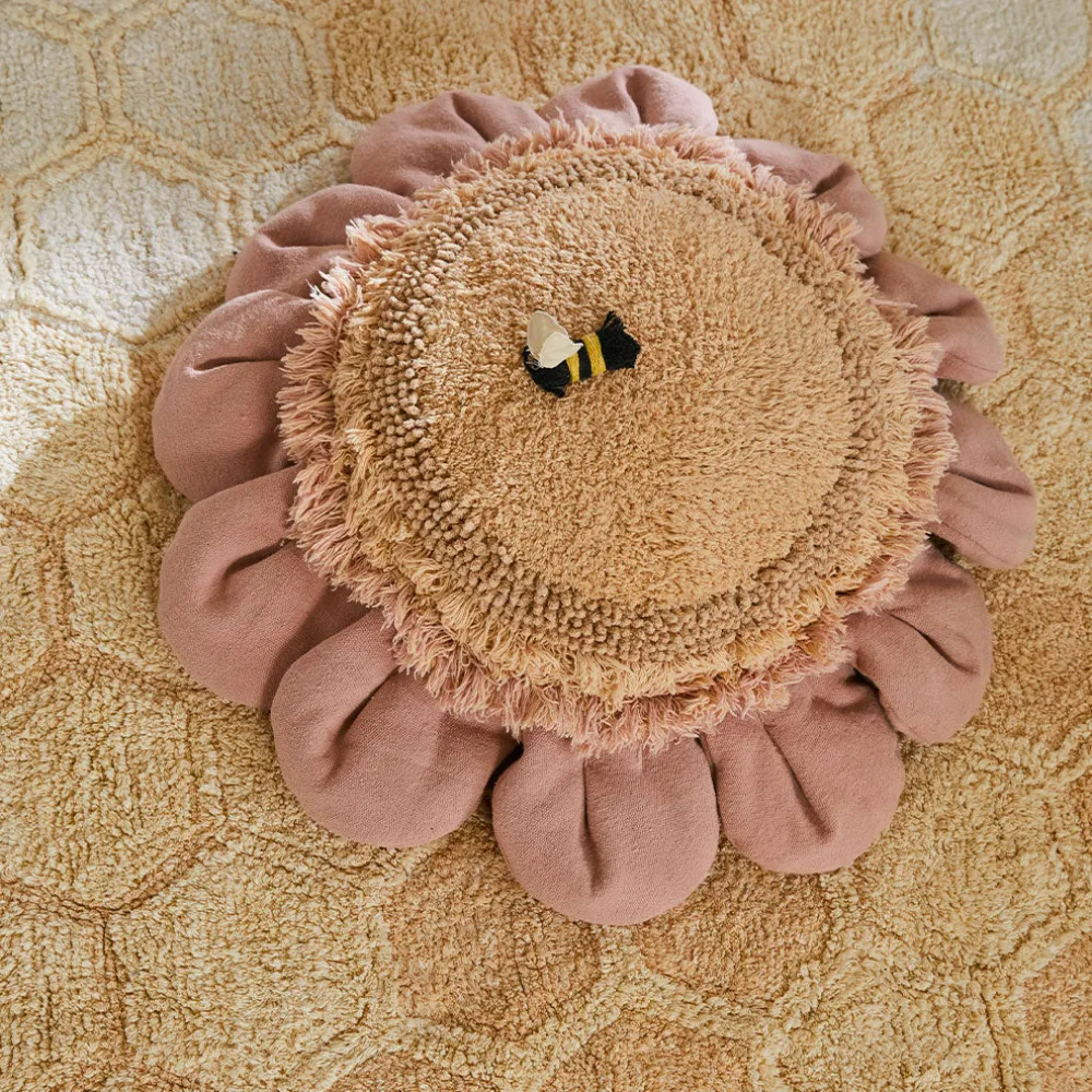 Pink Daisy Floor Cushion