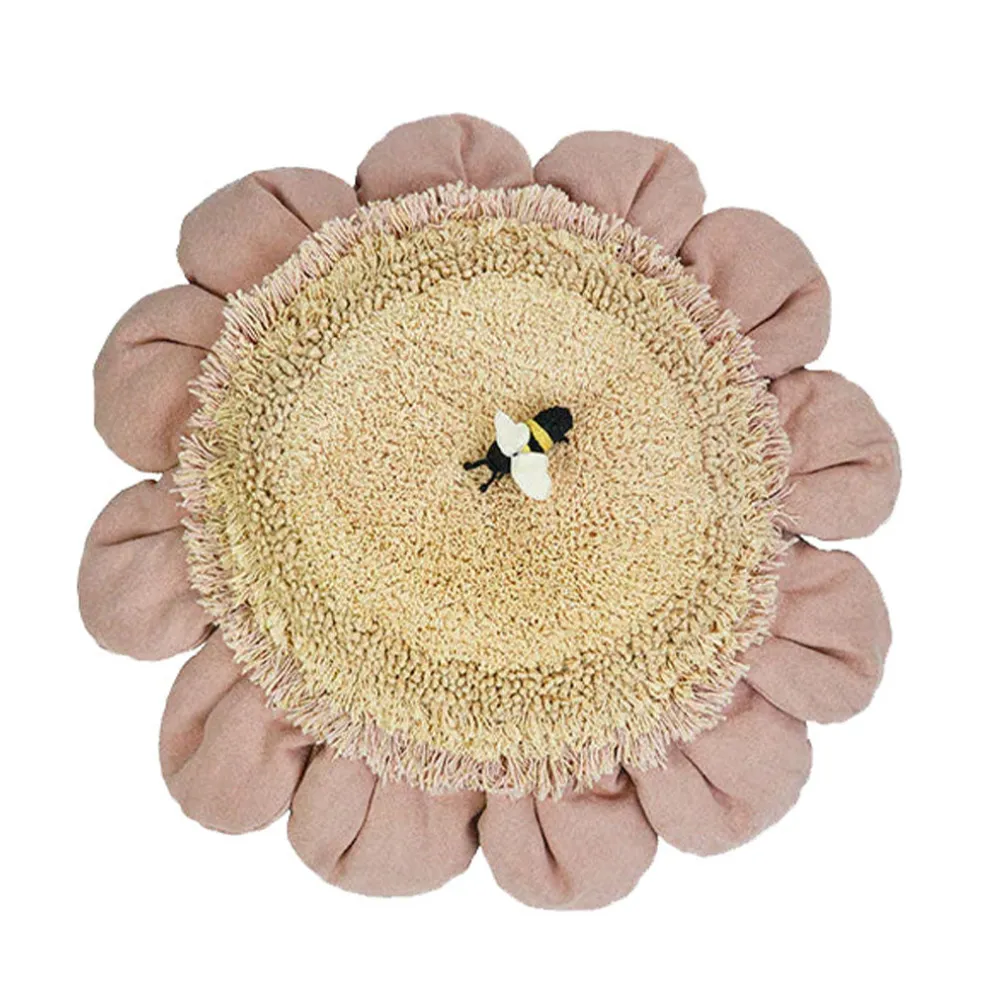 Pink Daisy Floor Cushion