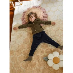 Pink Daisy Floor Cushion