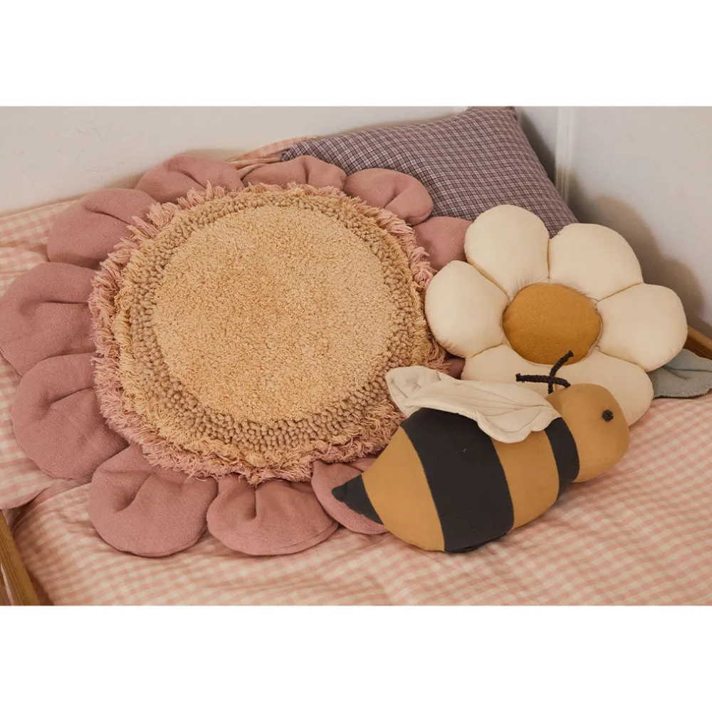 Pink Daisy Floor Cushion