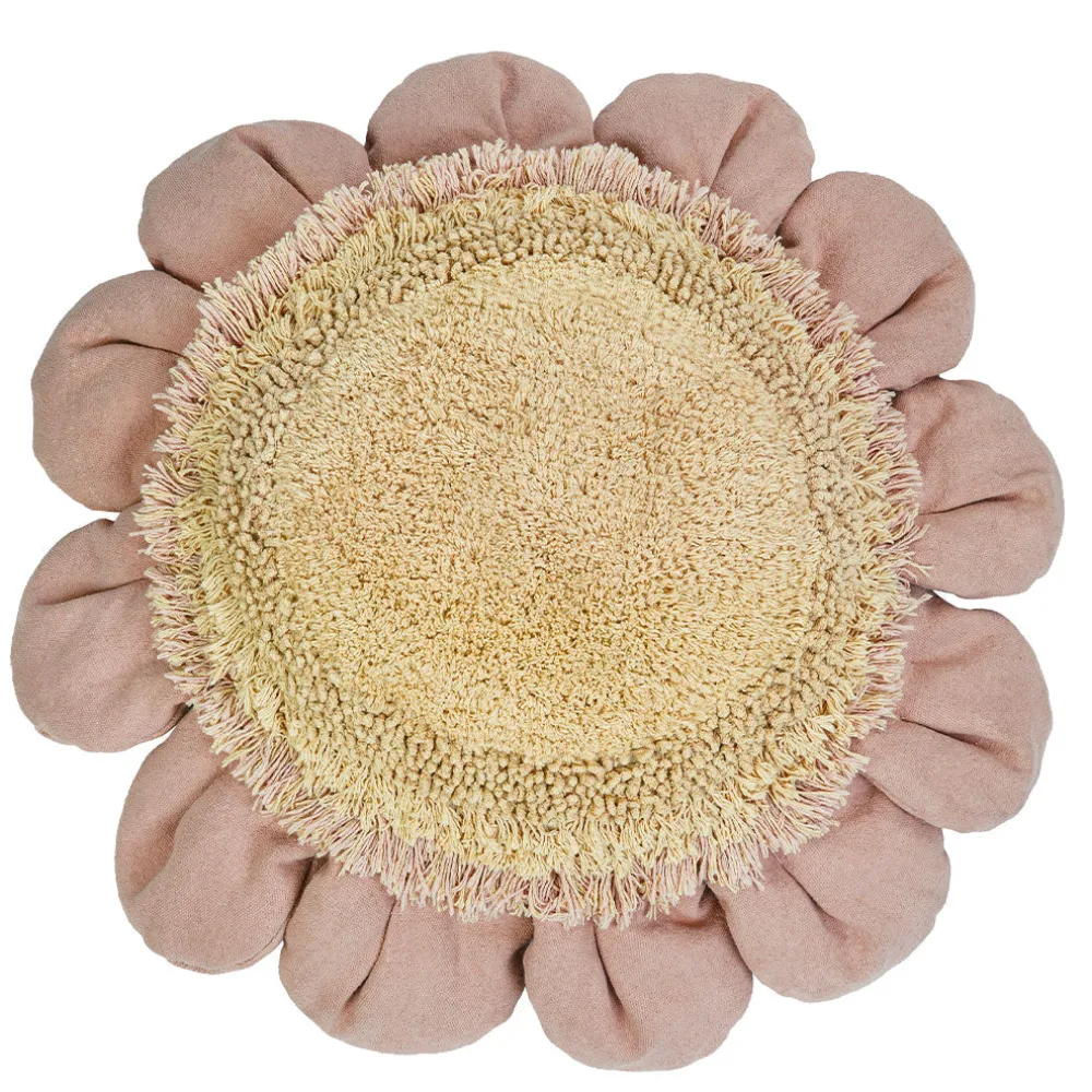 Pink Daisy Floor Cushion
