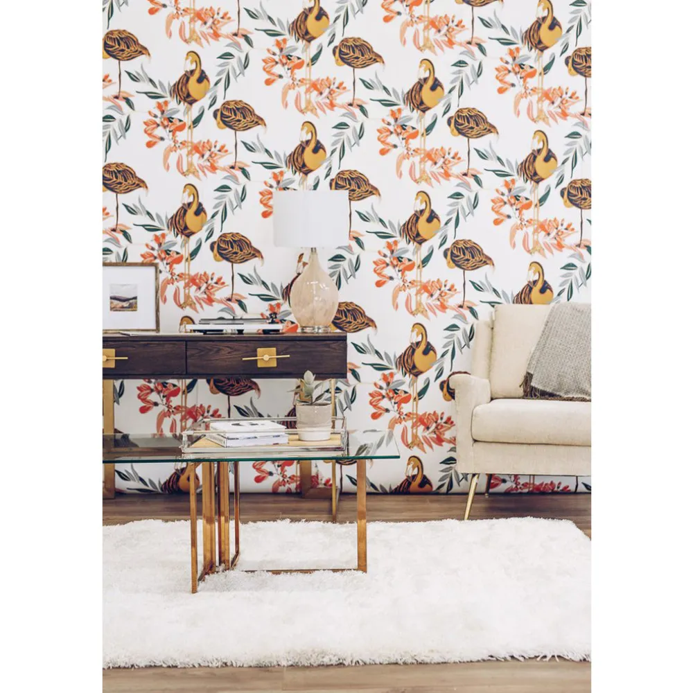 Pink Lady Flamingo Wallpaper