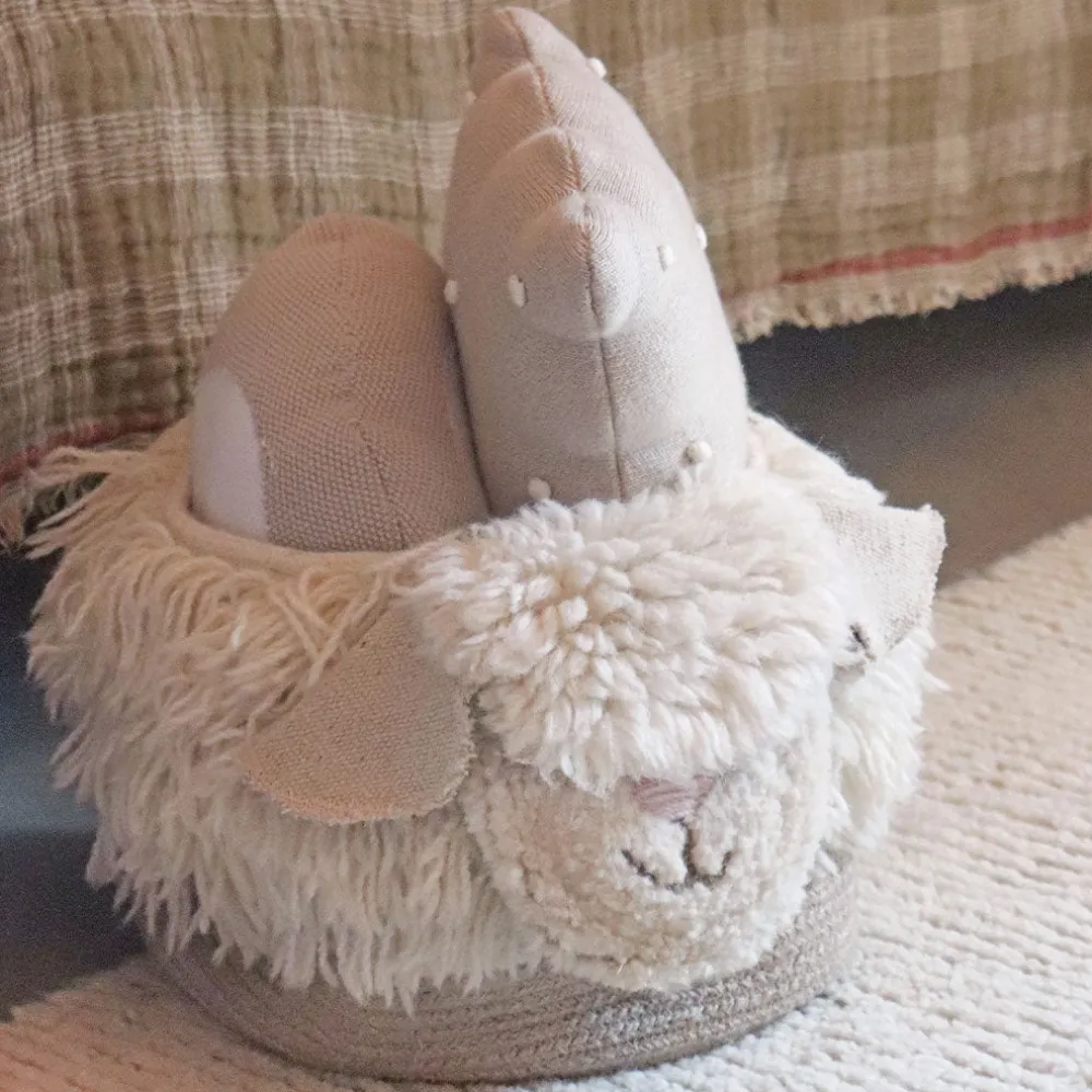 Pink Nose Sheep Woolable Basket
