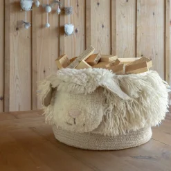 Pink Nose Sheep Woolable Basket