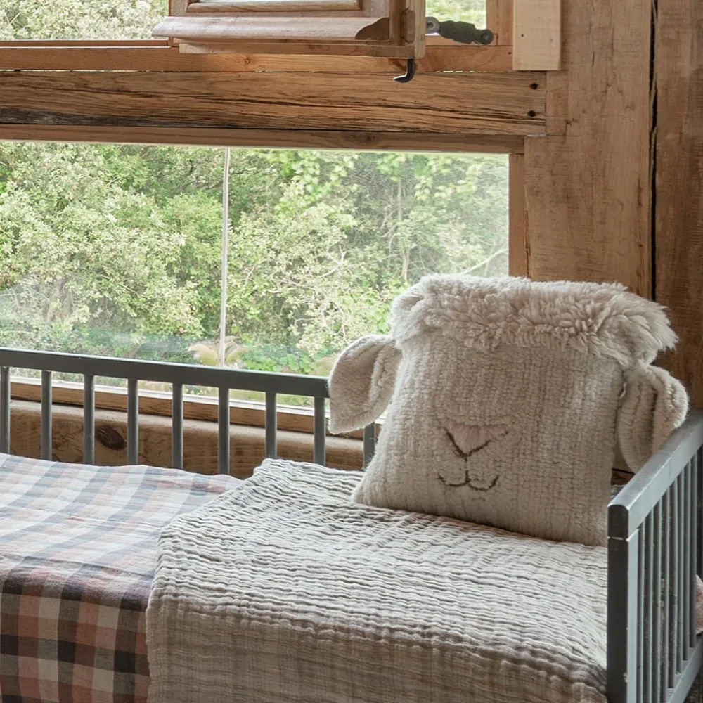 Pink Nose Sheep Woolable Cushion