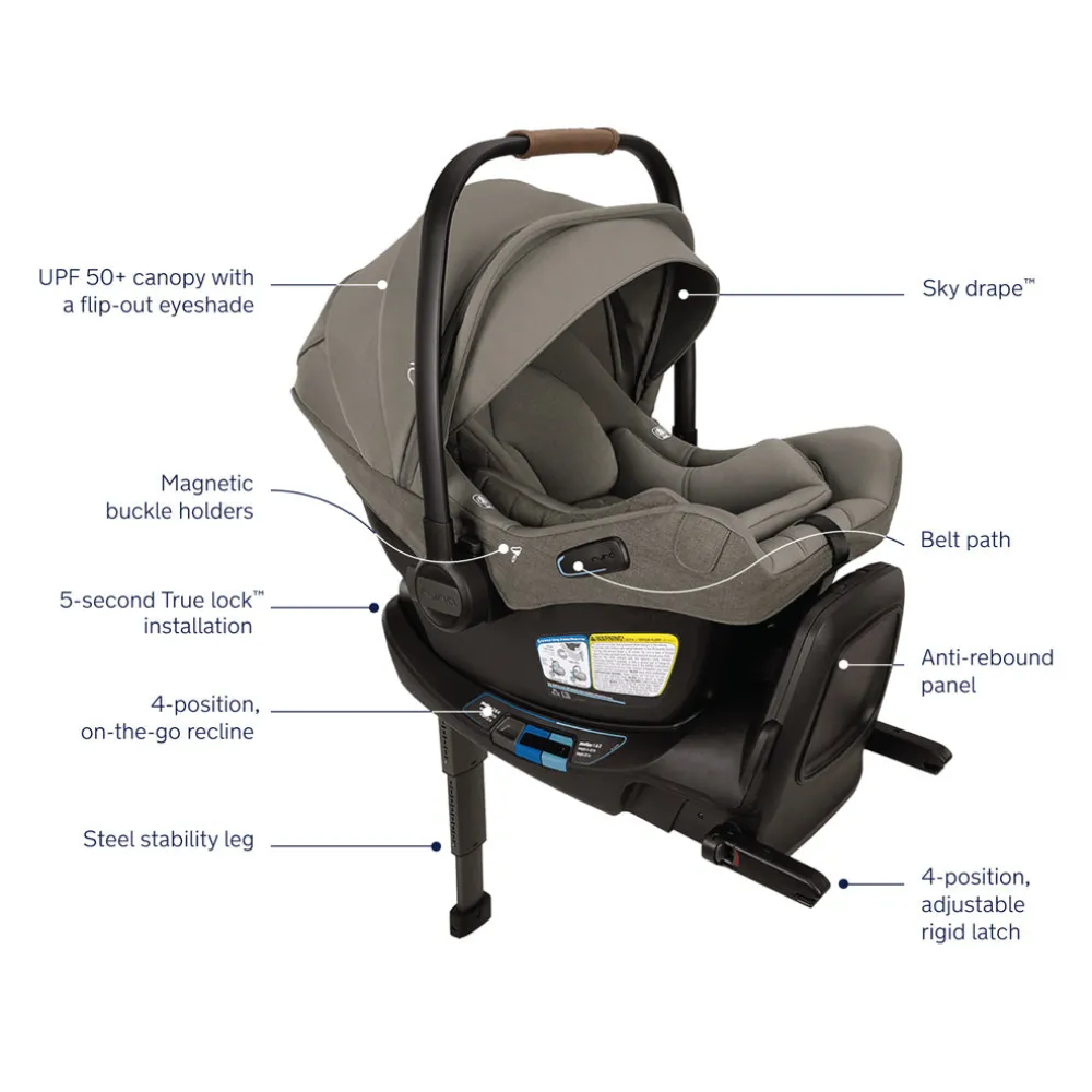 PIPA Aire RX Infant Car Seat + PIPA RELX Base