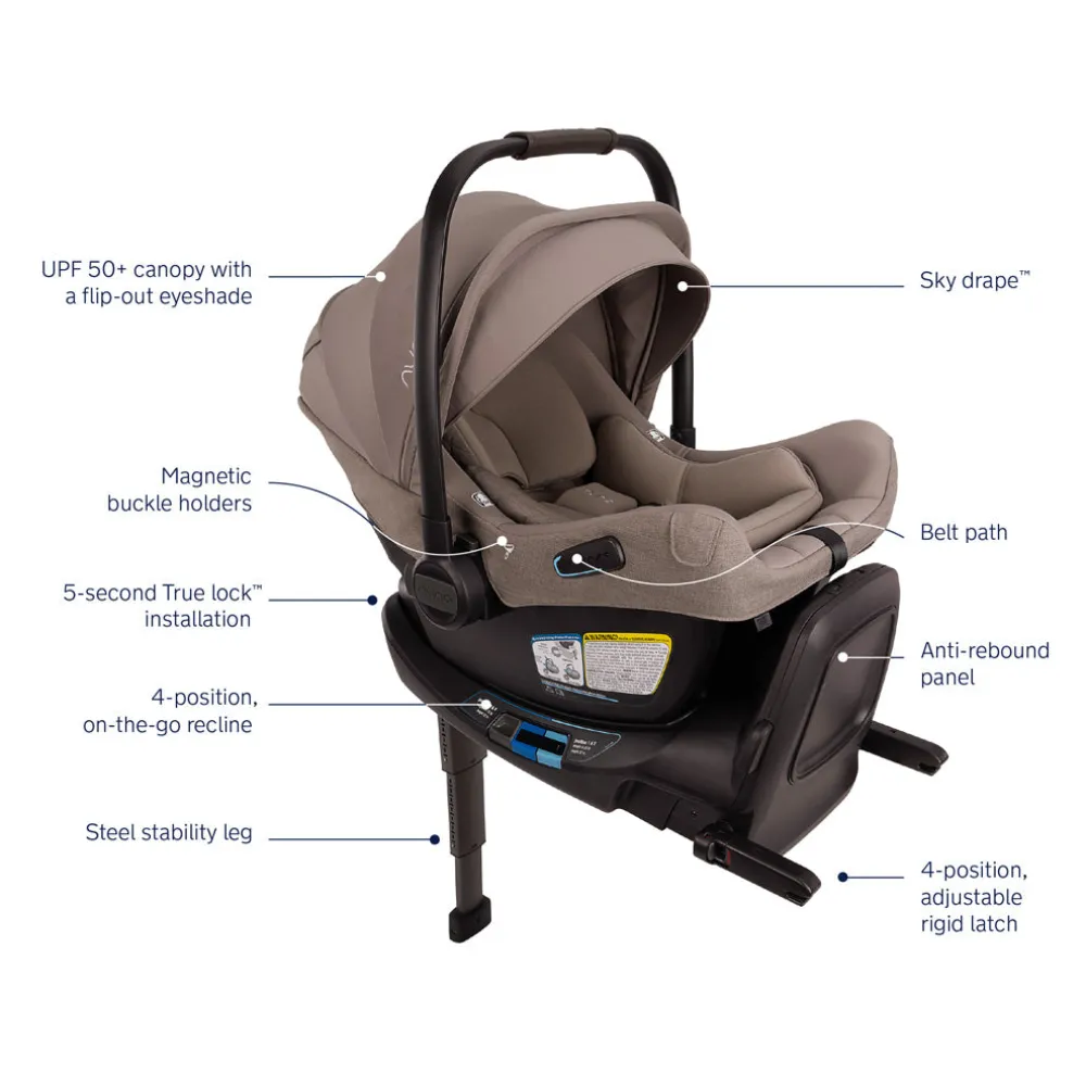 PIPA Aire RX Infant Car Seat + PIPA RELX Base