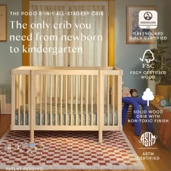 Pogo 8-in-1 Convertible Crib with All-Stages Conversion Kits
