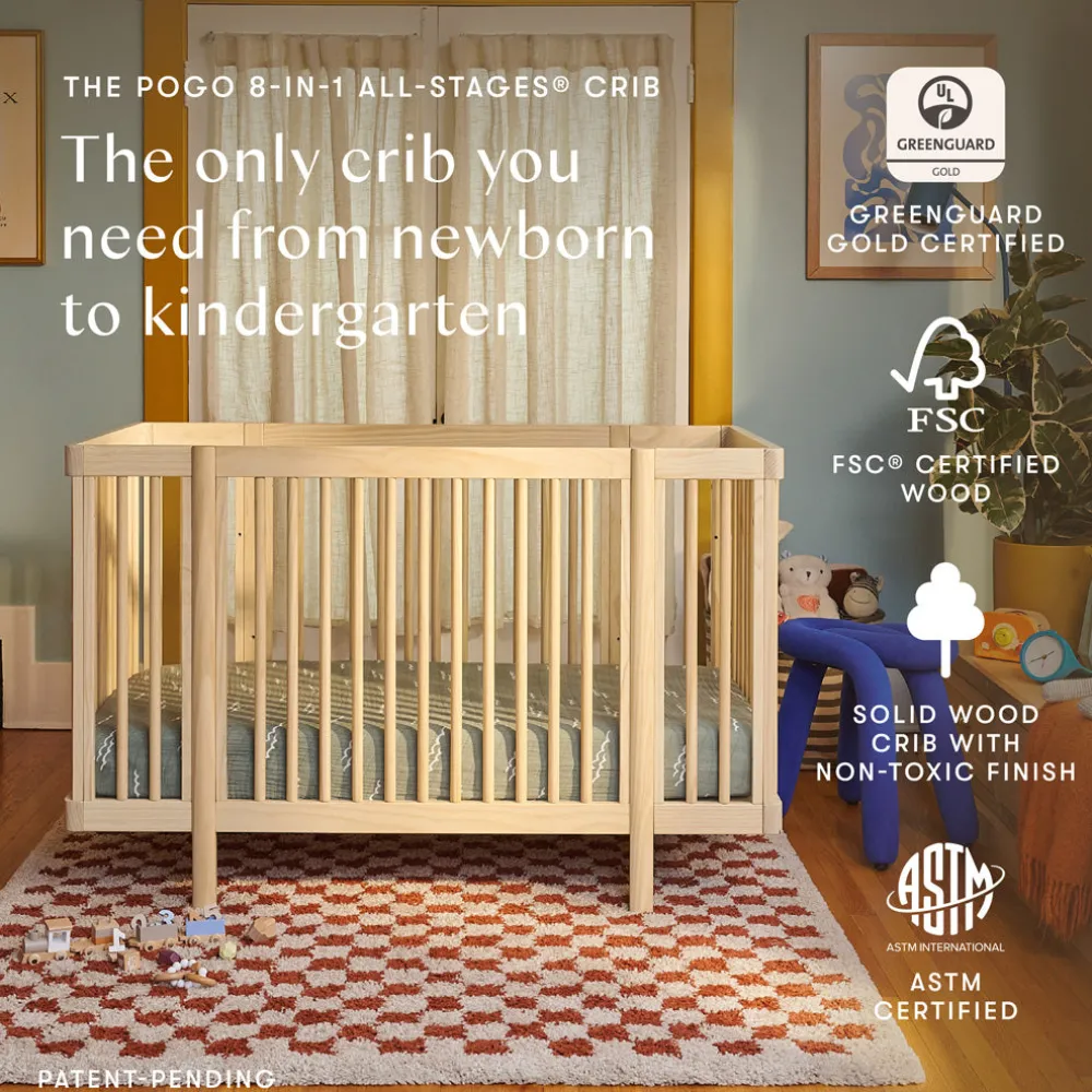 Pogo 8-in-1 Convertible Crib with All-Stages Conversion Kits