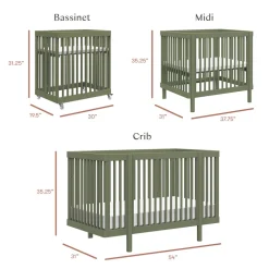 Pogo 8-in-1 Convertible Crib with All-Stages Conversion Kits