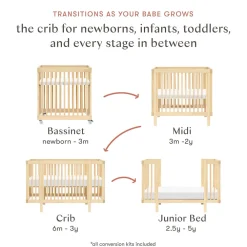 Pogo 8-in-1 Convertible Crib with All-Stages Conversion Kits