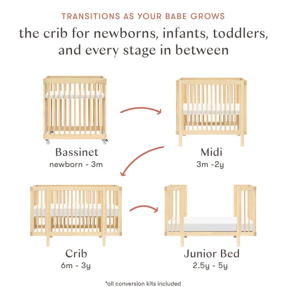 Pogo 8-in-1 Convertible Crib with All-Stages Conversion Kits