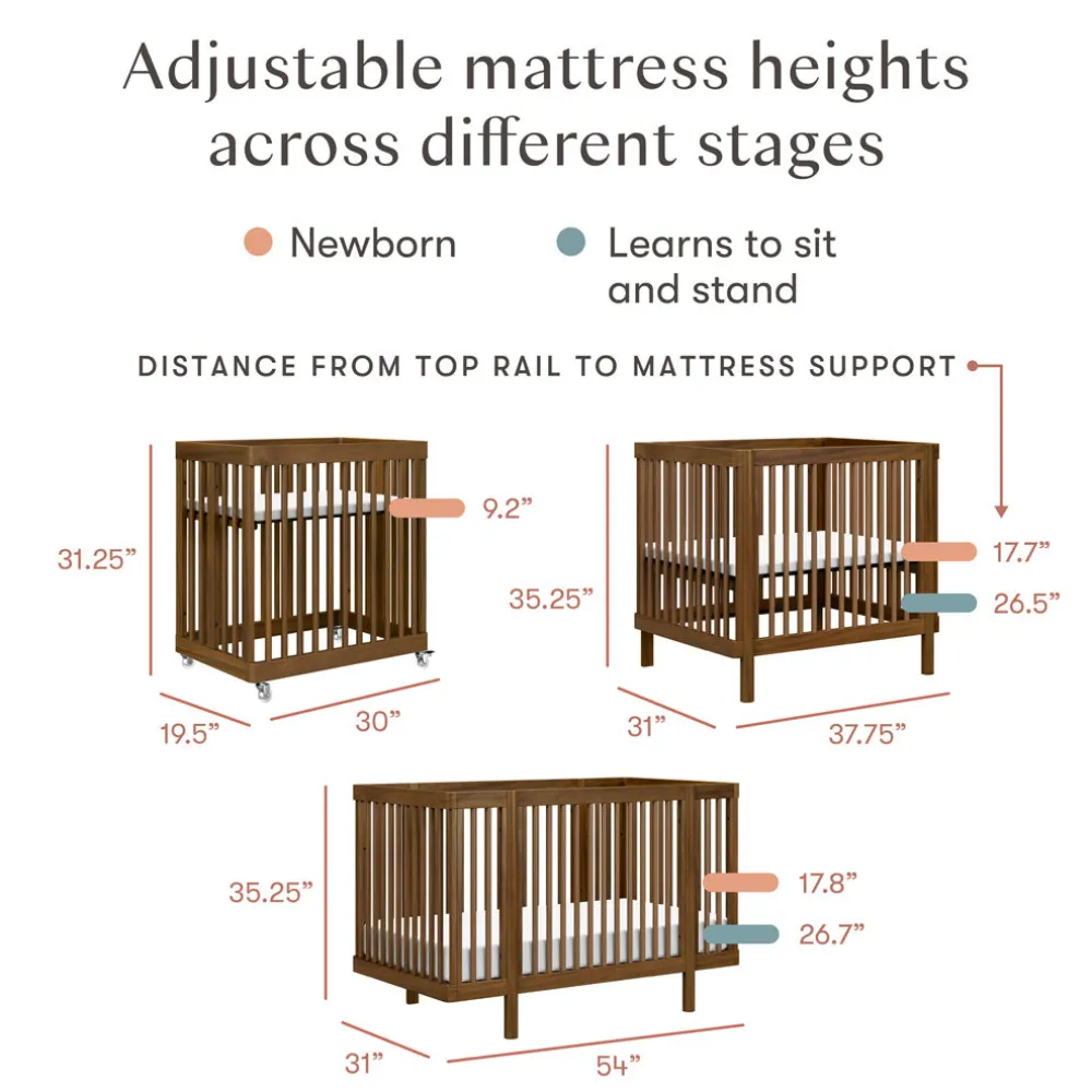 Pogo 8-in-1 Convertible Crib with All-Stages Conversion Kits