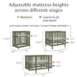 Pogo 8-in-1 Convertible Crib with All-Stages Conversion Kits