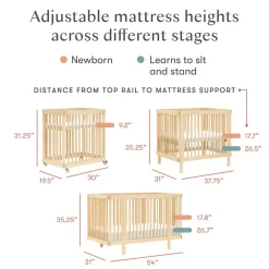 Pogo 8-in-1 Convertible Crib with All-Stages Conversion Kits