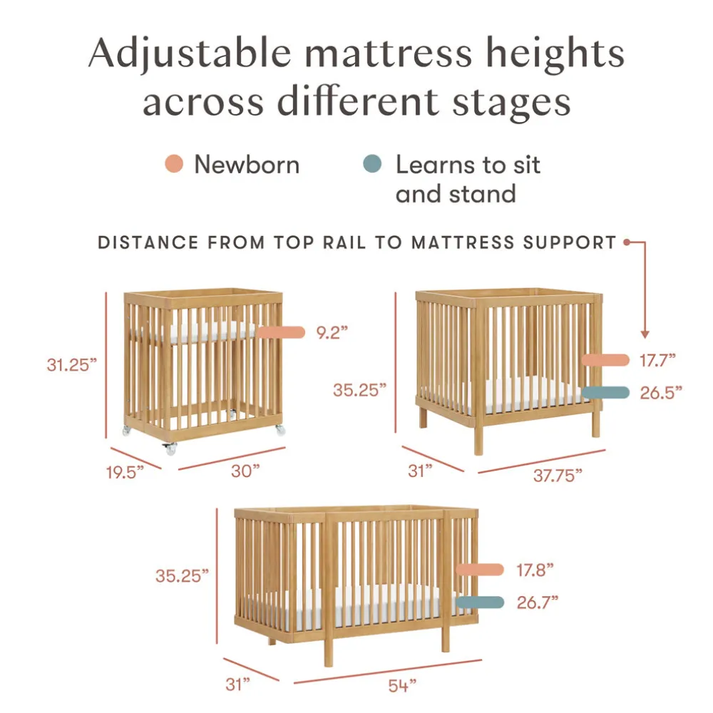 Pogo 8-in-1 Convertible Crib with All-Stages Conversion Kits