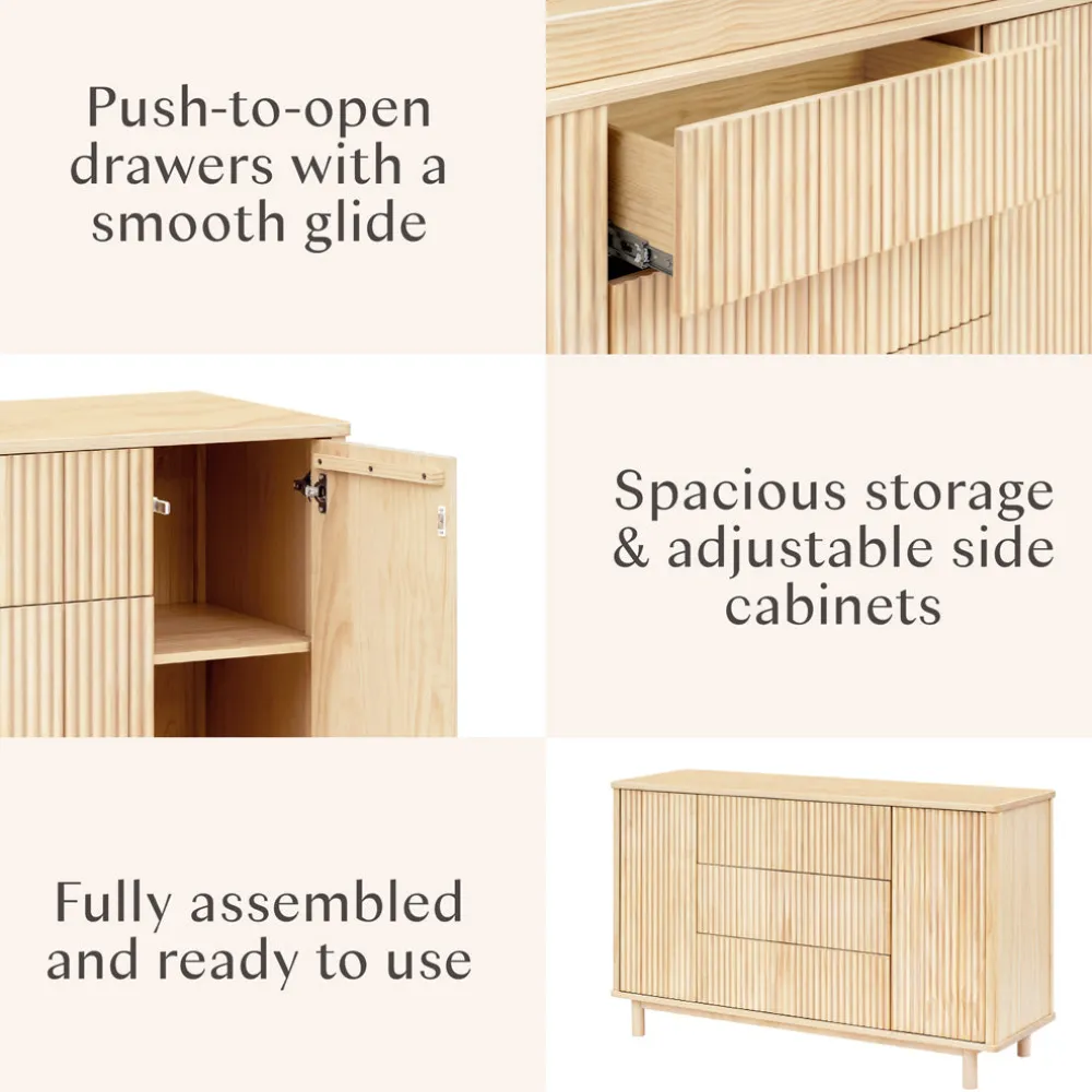 Pogo Tambour Extra Wide Assembled Dresser (58")