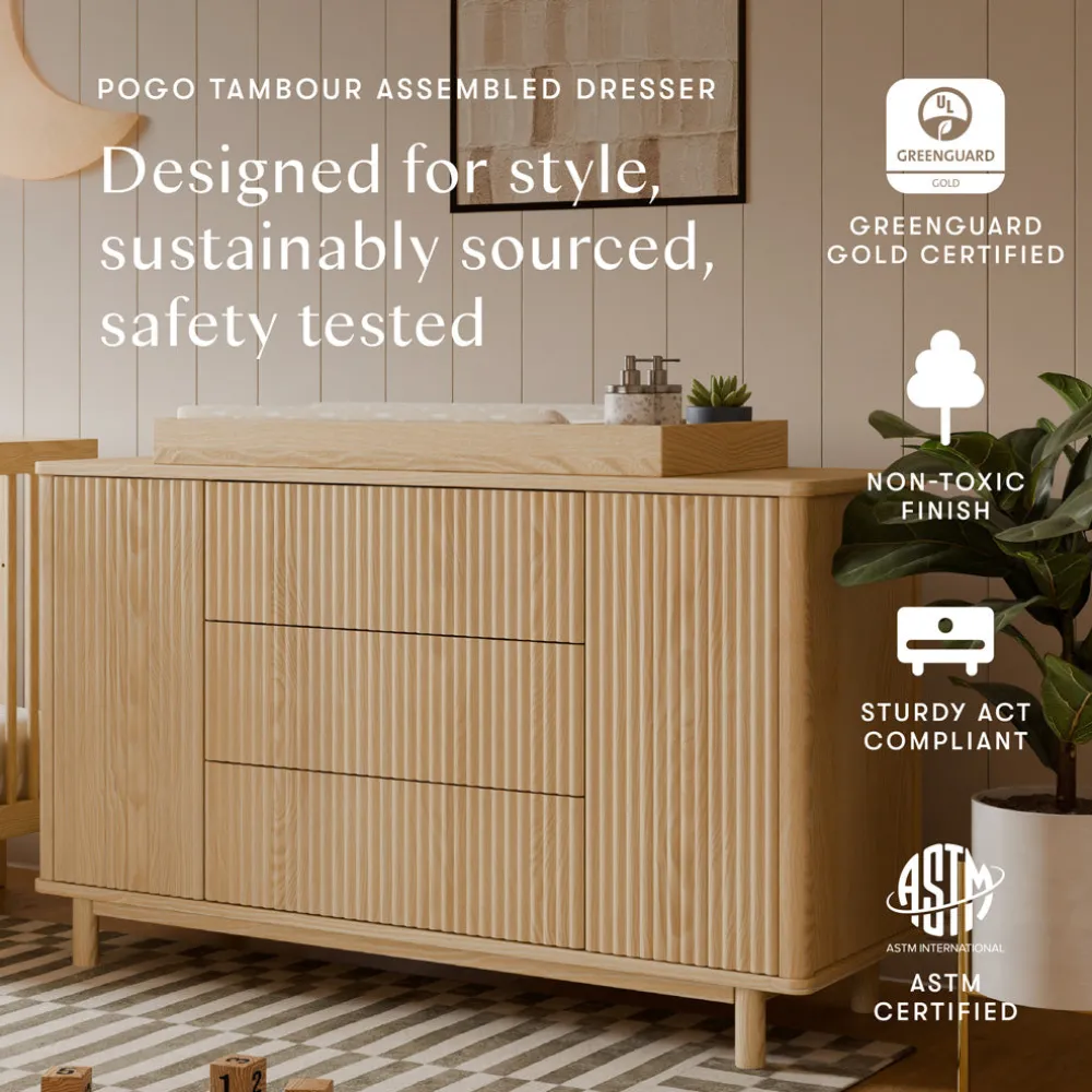 Pogo Tambour Extra Wide Assembled Dresser (58")