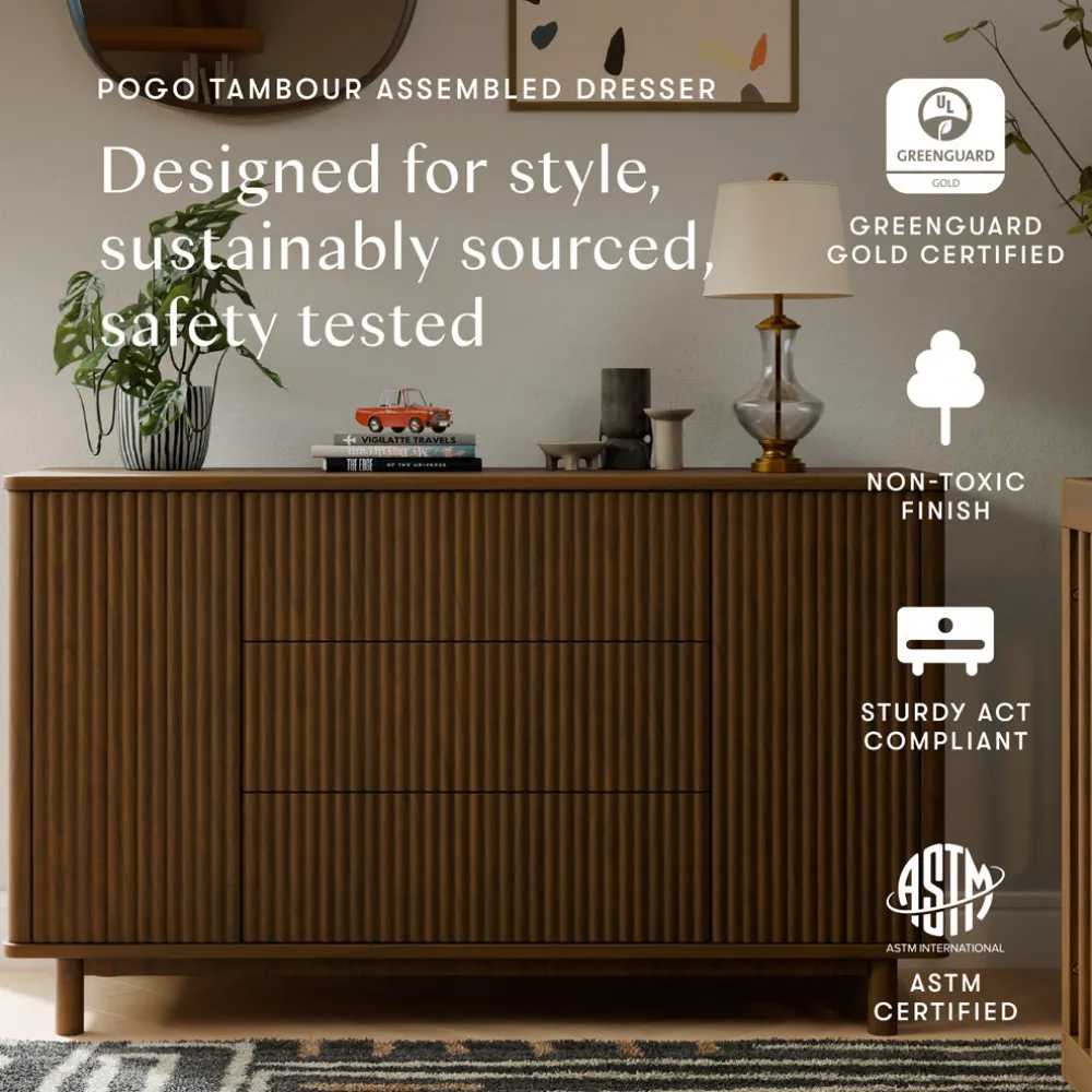 Pogo Tambour Extra Wide Assembled Dresser (58")