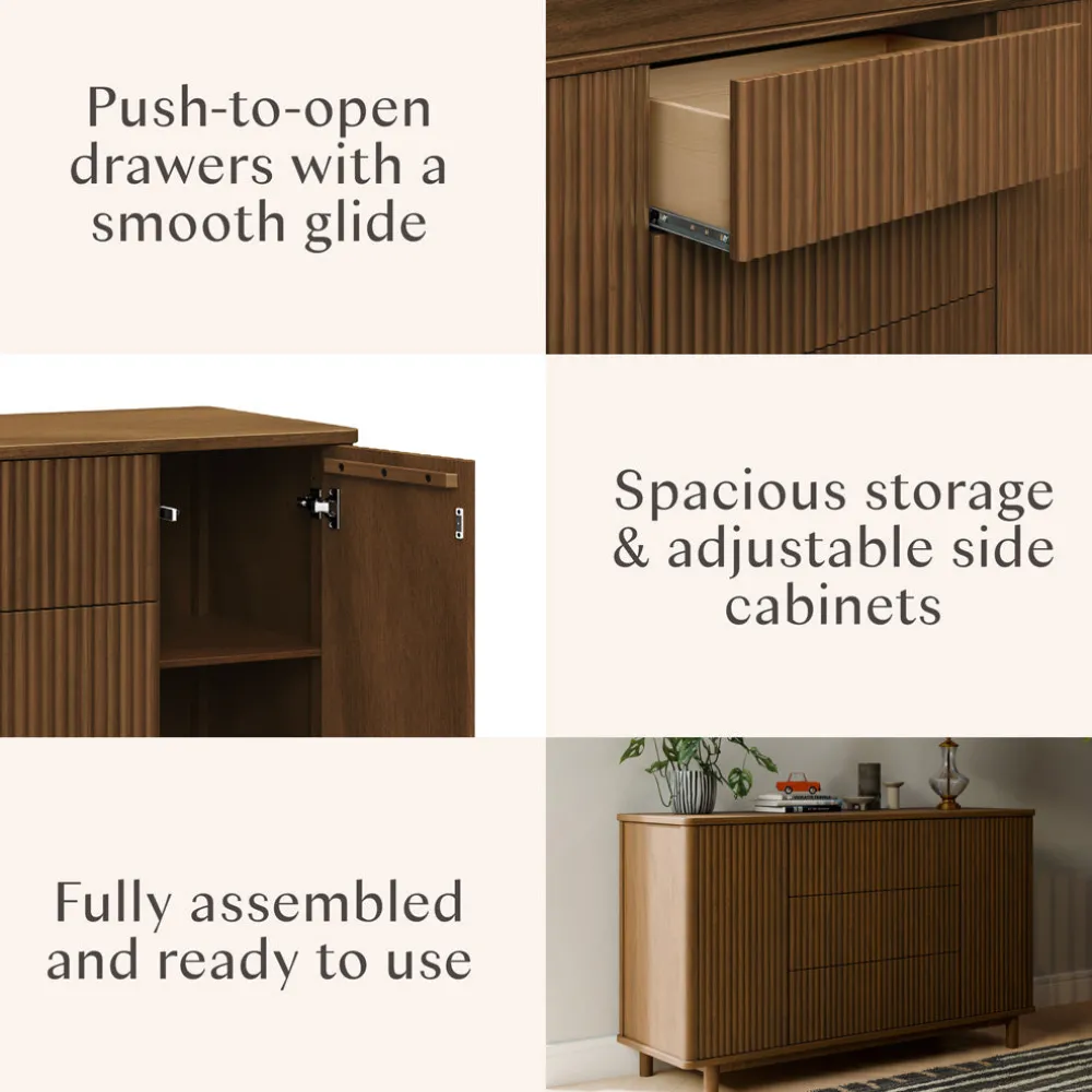 Pogo Tambour Extra Wide Assembled Dresser (58")