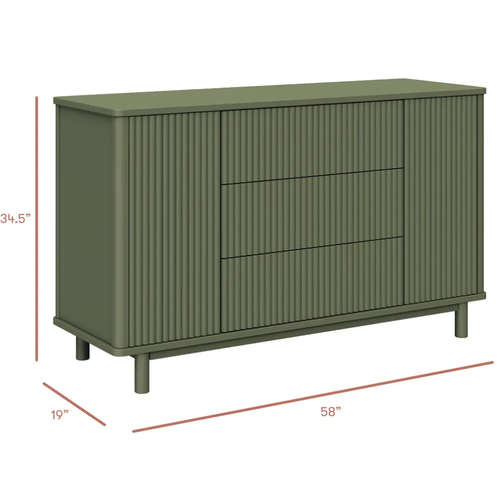 Pogo Tambour Extra Wide Assembled Dresser (58")