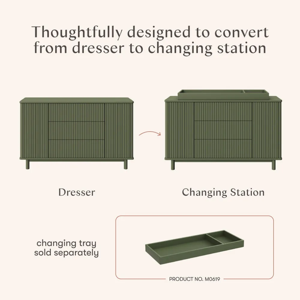 Pogo Tambour Extra Wide Assembled Dresser (58")