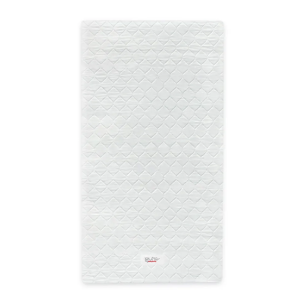 Pure Core 2-Stage Mini Crib Mattress + Hybrid Quilted Waterproof Cover