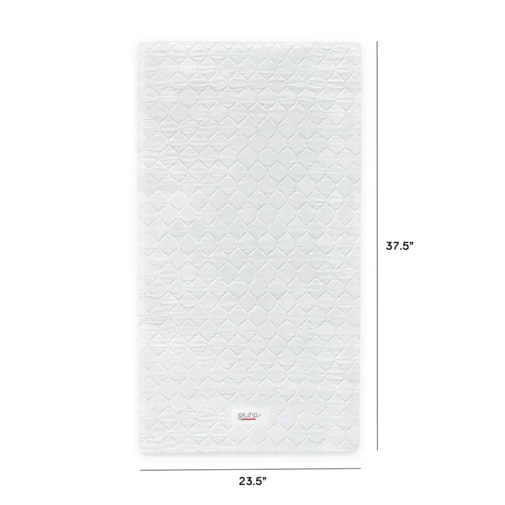 Pure Core 2-Stage Mini Crib Mattress + Hybrid Quilted Waterproof Cover