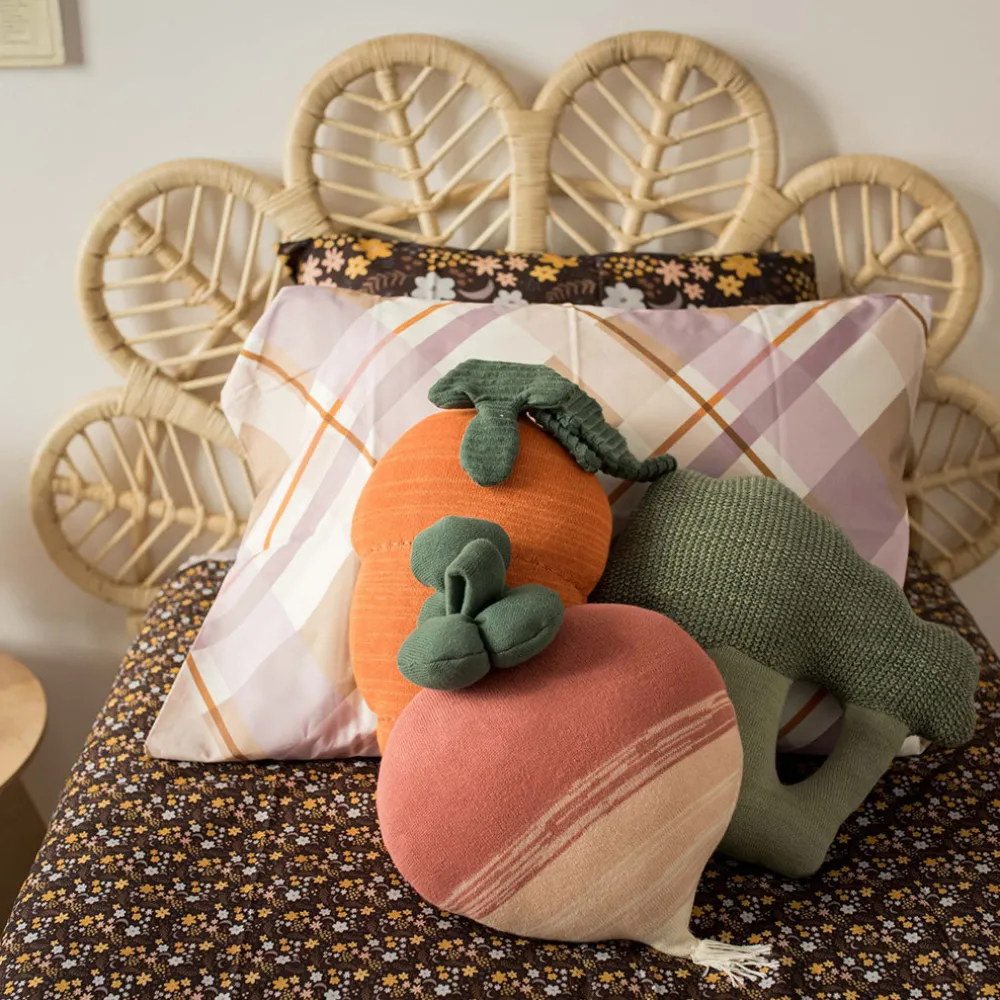 Ramona The Radish Knitted Cushion