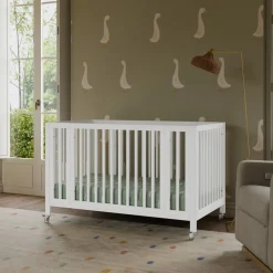 Rolli 9-in-1 Convertible All-Stages Crib with Bassinet & Toddler Bed Conversion Kits