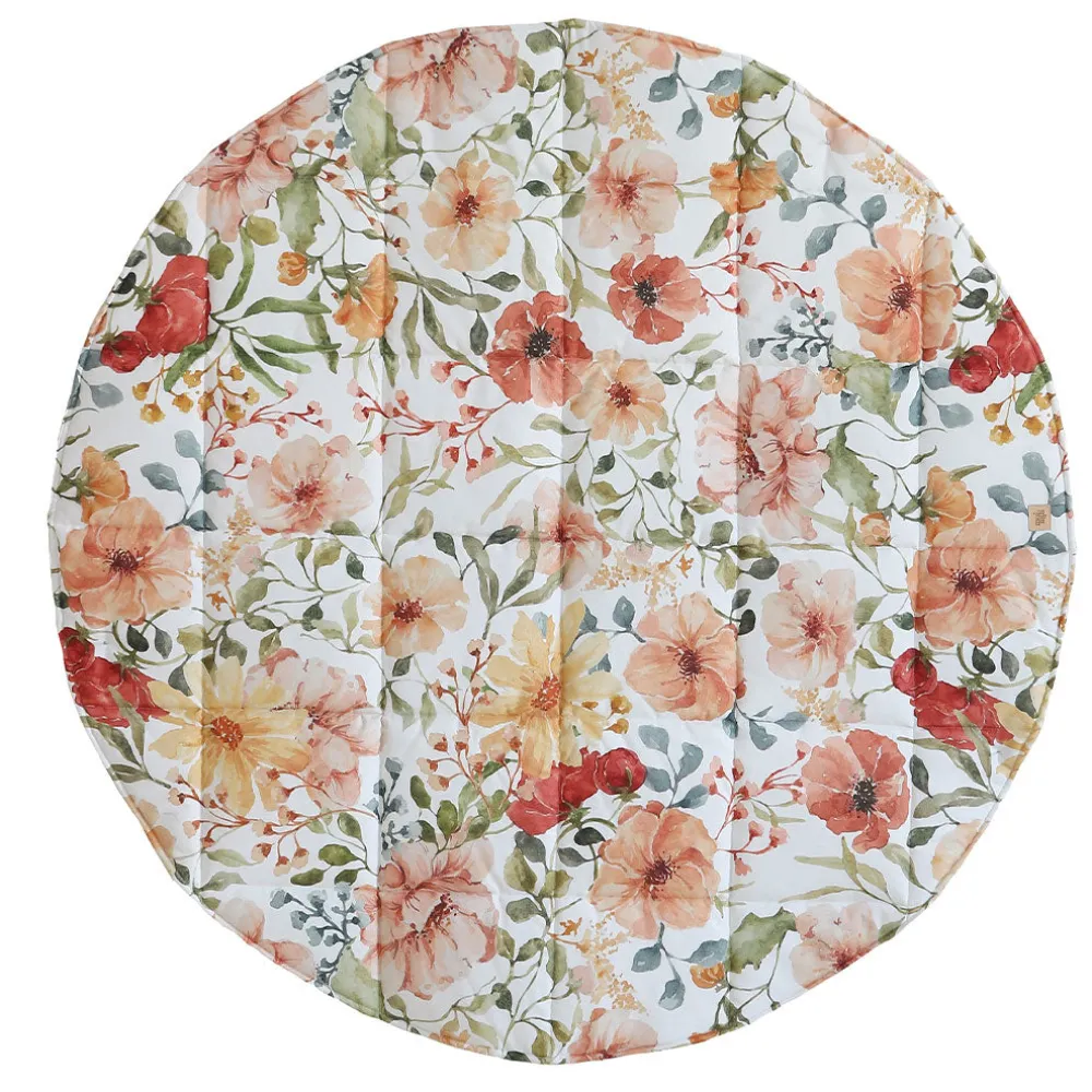 Round Cotton Mat with Pattern