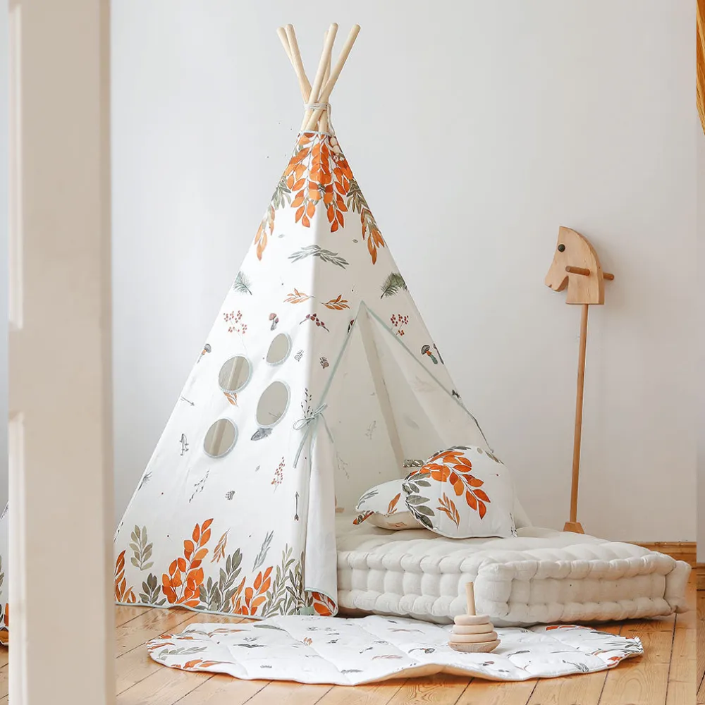 Round Cotton Mat with Pattern