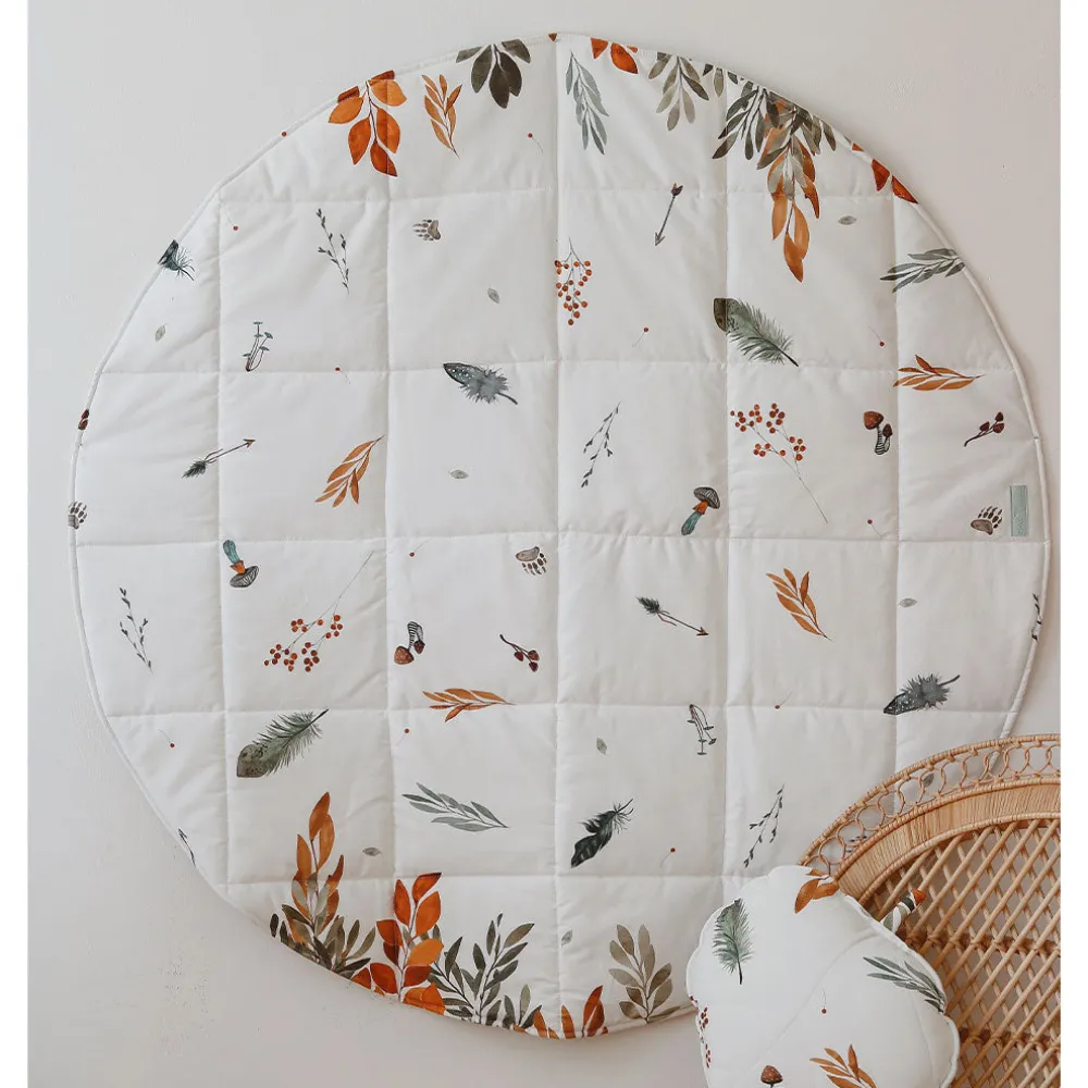 Round Cotton Mat with Pattern