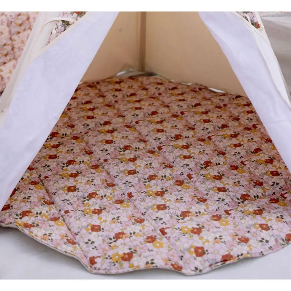 Round Cotton Mat with Pattern