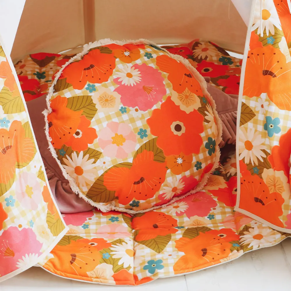 Round Cotton Mat with Pattern