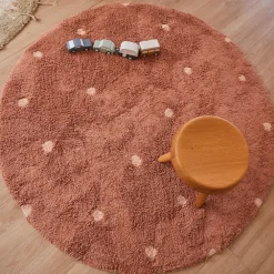 Round Dot Washable Rug