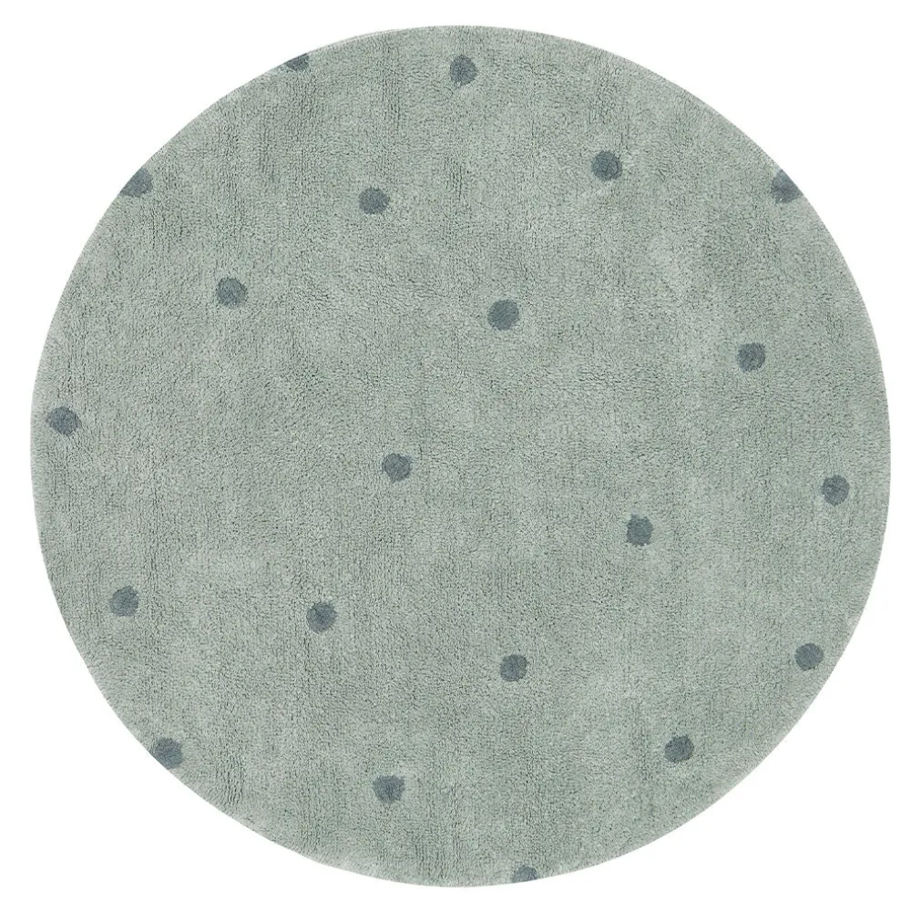 Round Dot Washable Rug