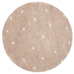 Round Dot Washable Rug