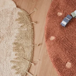 Round Dot Washable Rug