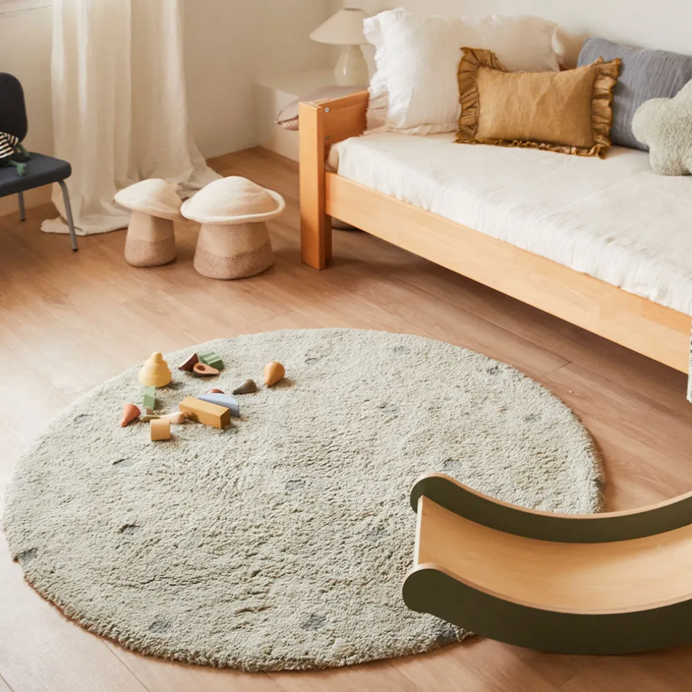 Round Dot Washable Rug
