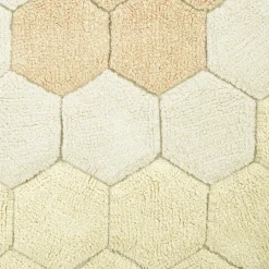Round Honeycomb Washable Rug