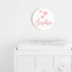 Round Nursery Name Sign