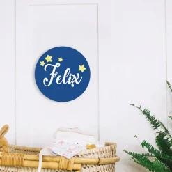 Round Nursery Name Sign