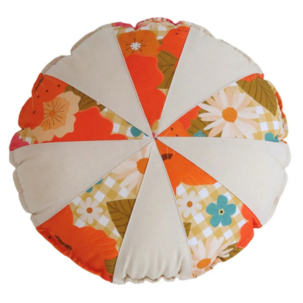 Round Patchwork Pillow