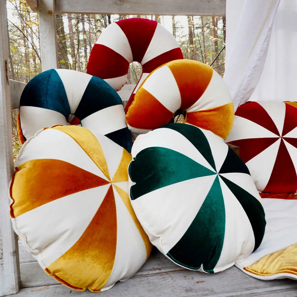 Round Patchwork Pillow