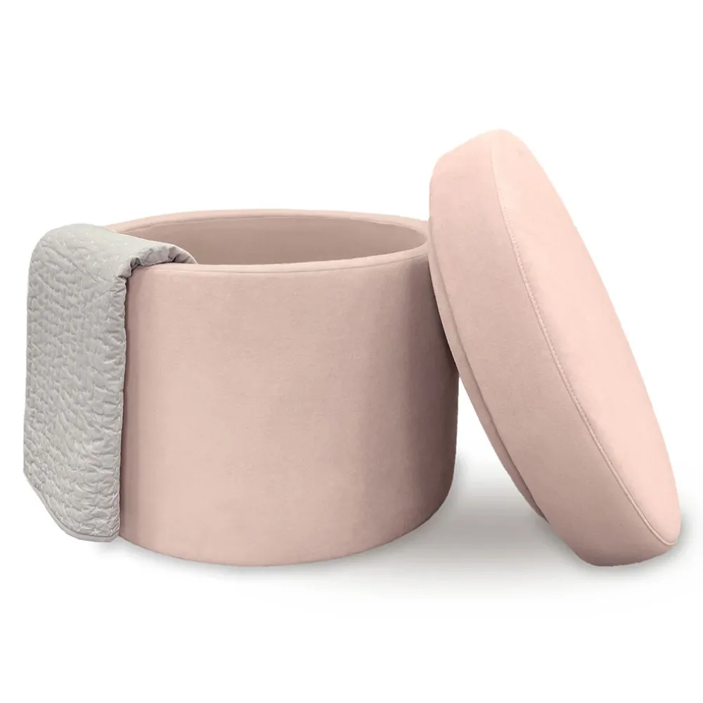Round Storage Ottoman