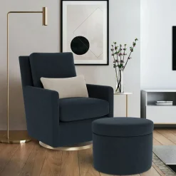 Round Storage Ottoman