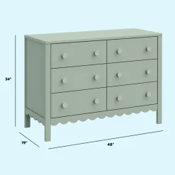 Sammy Scallop 6-Drawer Dresser