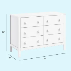 Sammy Scallop 6-Drawer Dresser